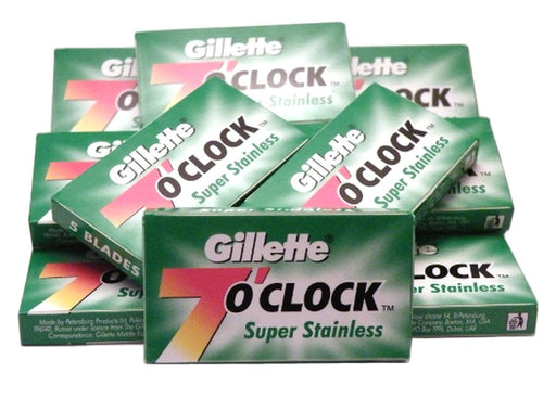 50x 7 o'clock Super Stainless (gn) Blades - FineShave
