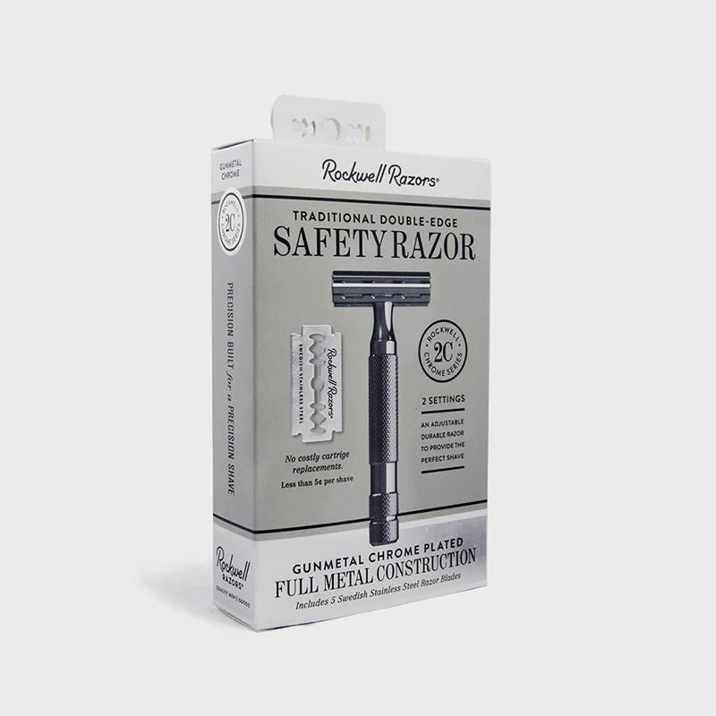 Rockwell 2C Safety Razor (Gunmetal Chrome) - FineShave