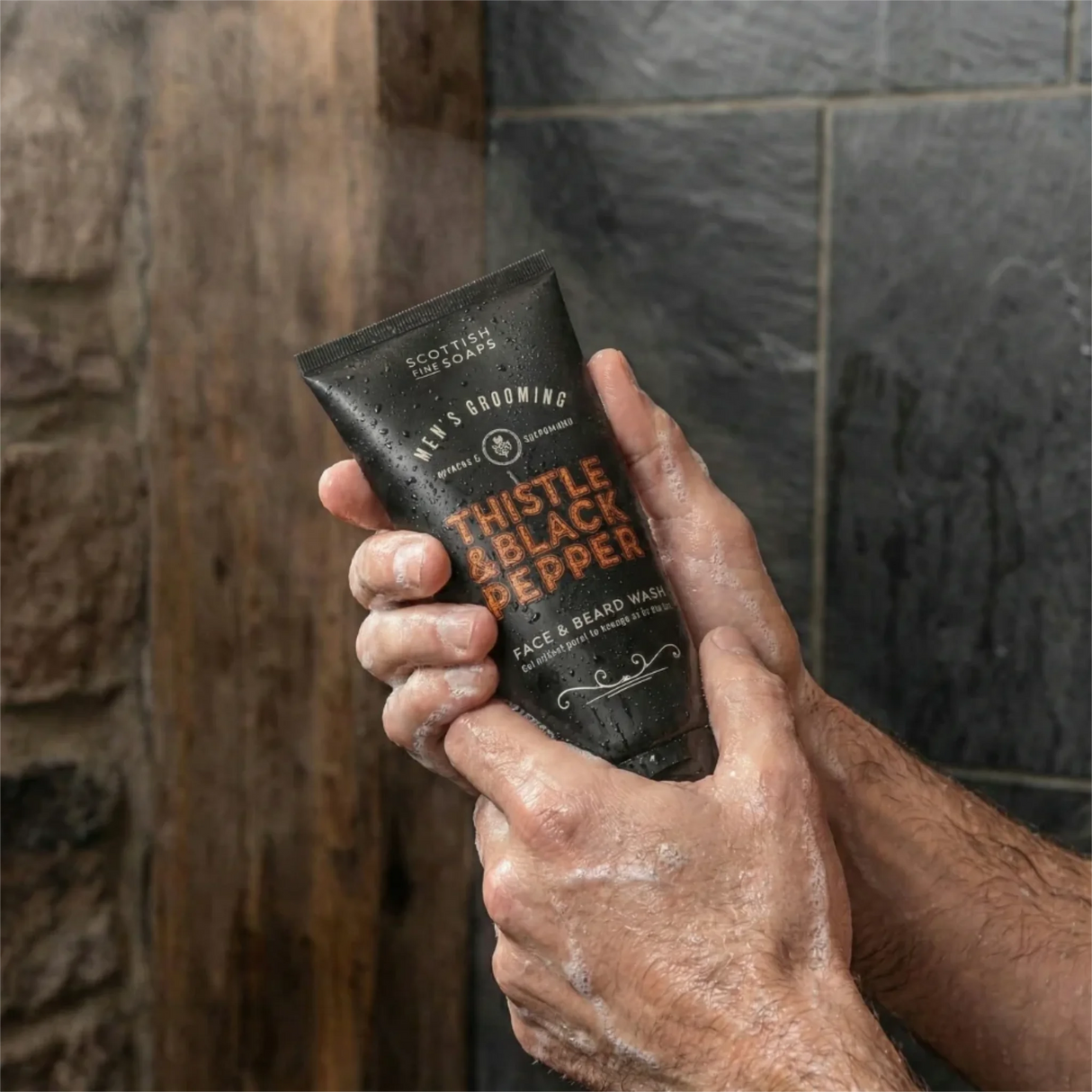 Scottish Fine Soaps Face & Beard Wash 75ml (Thistle & Black Pepper)