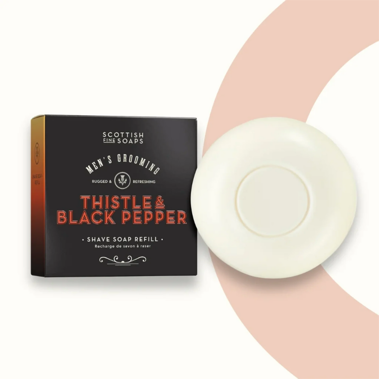 Scottish Fine Soaps Shave Soap Refill 100g (Thistle & Black Pepper)