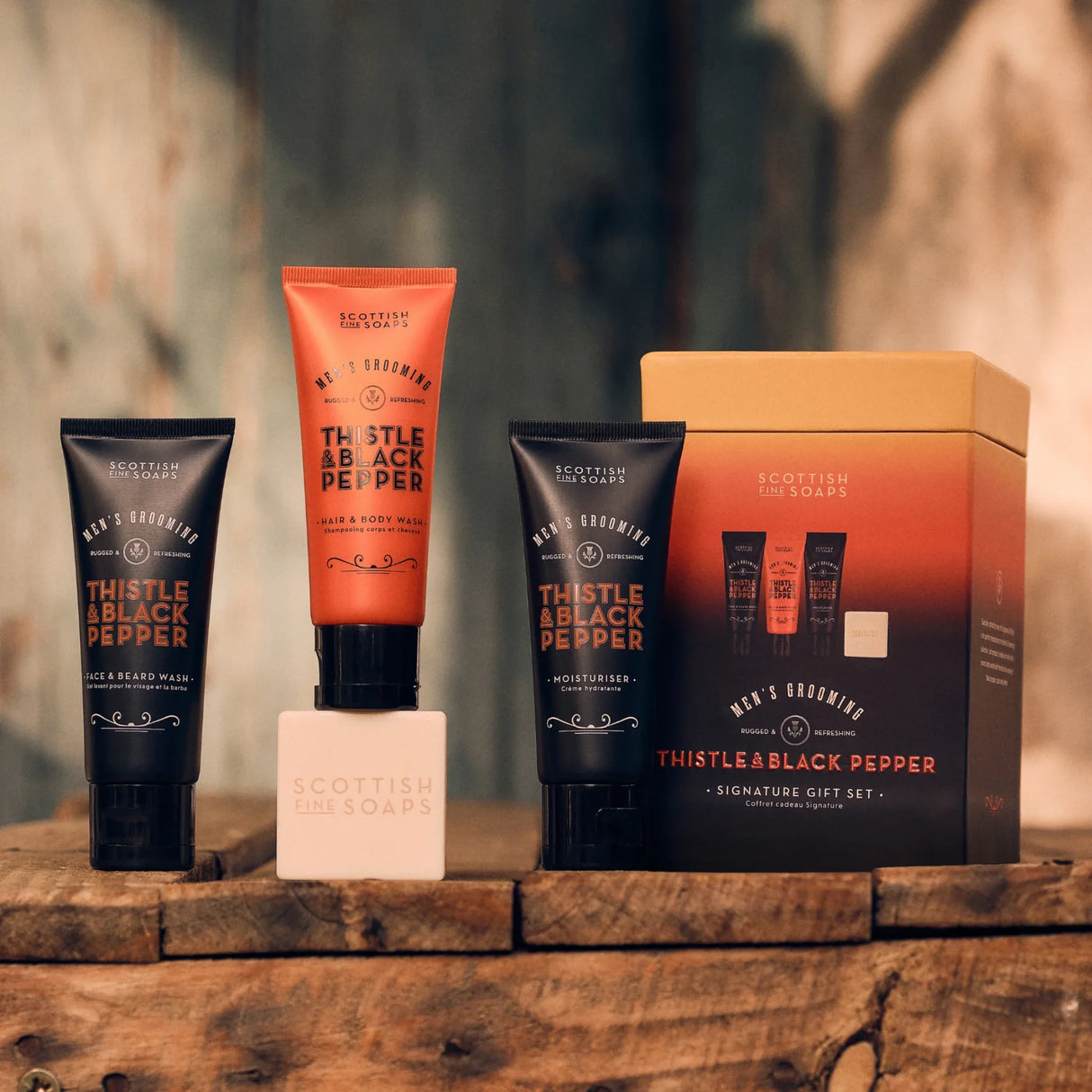 Scottish Fine Soaps (Thistle & Black Pepper) - Signature Gift Set