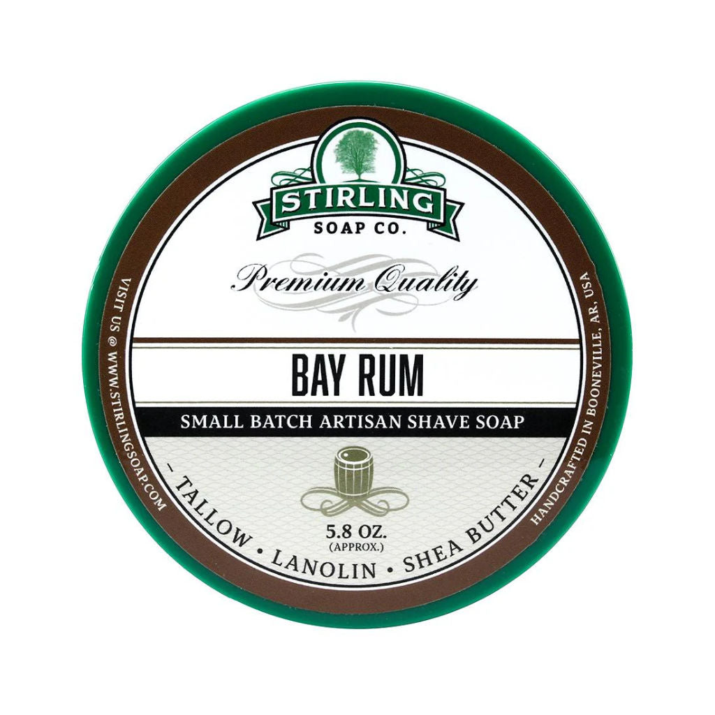 Stirling Soap Co (Bay Rum) Artisan Shaving Soap 170ml - 1.jpg