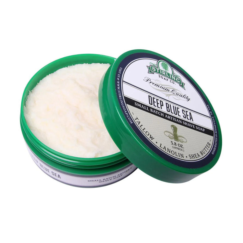 Stirling Soap Co (Deep Blue Sea) Artisan Shaving Soap 170ml - 2.jpg