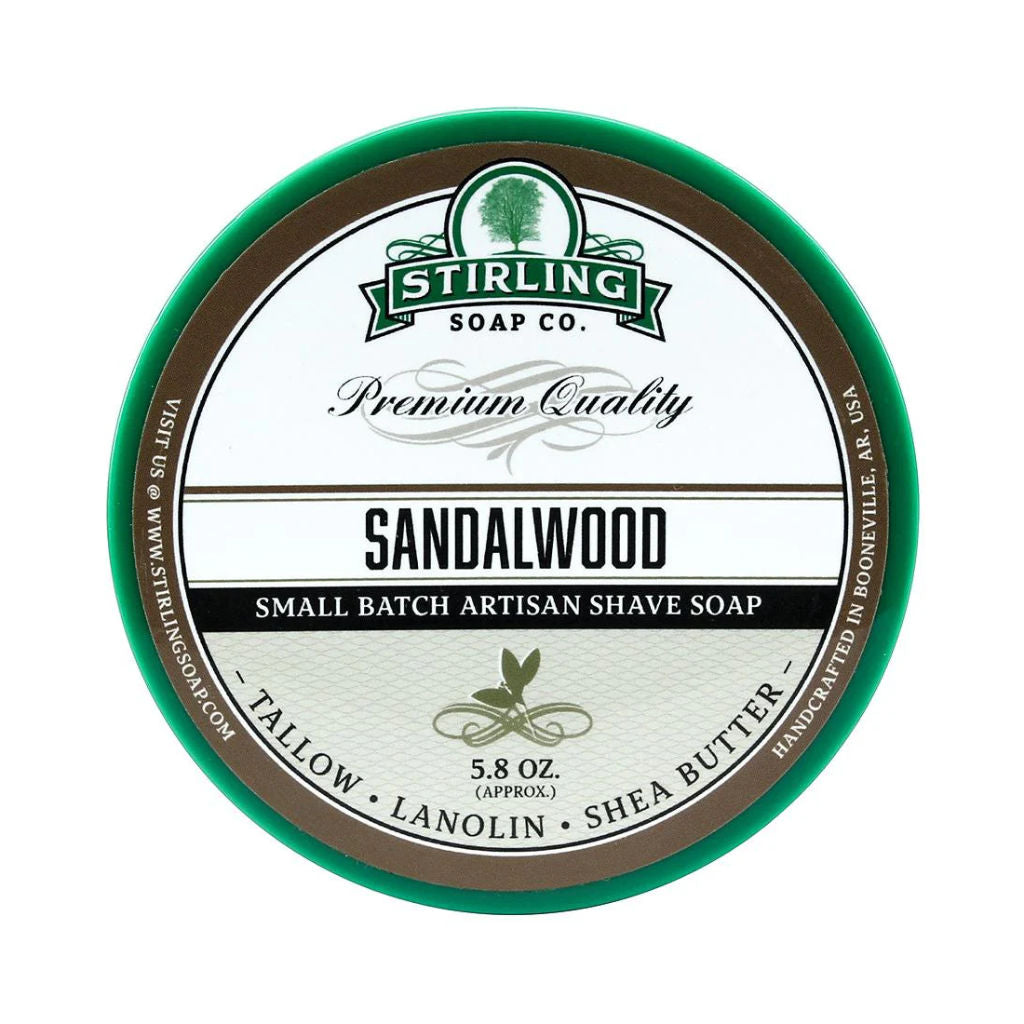 Stirling Soap Co (Sandalwood) Artisan Shaving Soap 170ml - 1.jpg