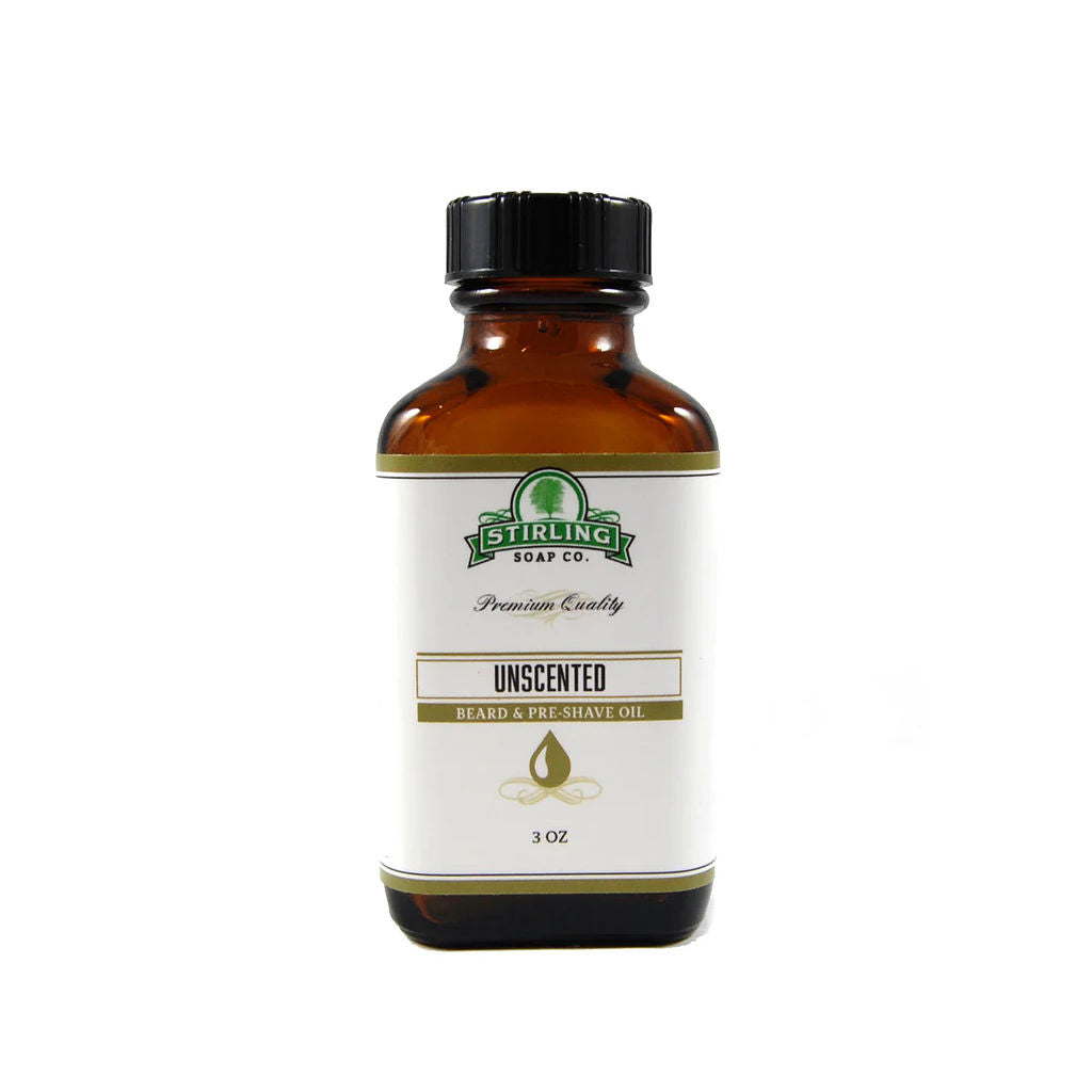 Stirling Soap Co (Unscented) Beard & Pre-Shave Oil 88ml - 1.jpg