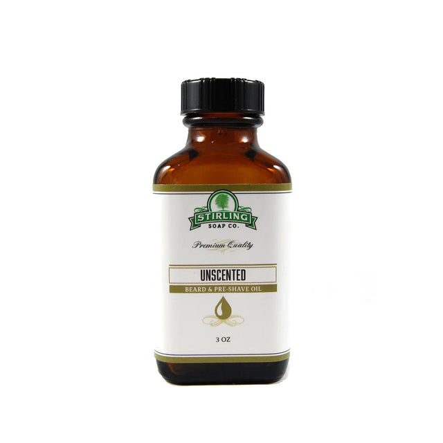 Stirling Soap Co (Unscented) Beard & Pre-Shave Oil 88ml - 1.jpg