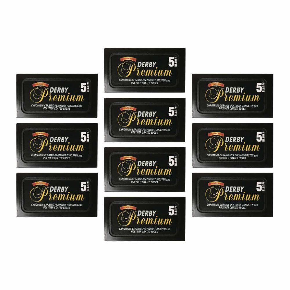 50x Derby Premium DE Razor Blades