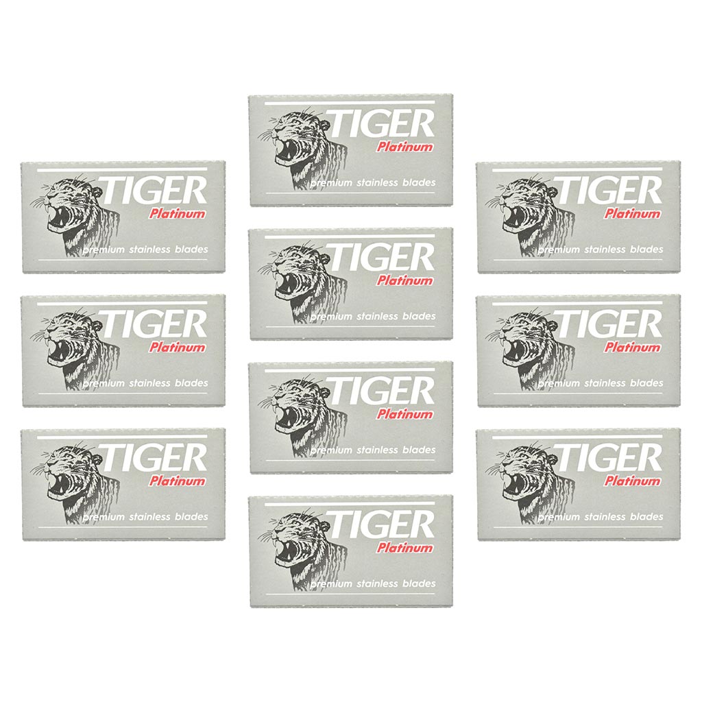 50x Tiger Platinum Stainless Razor Blades