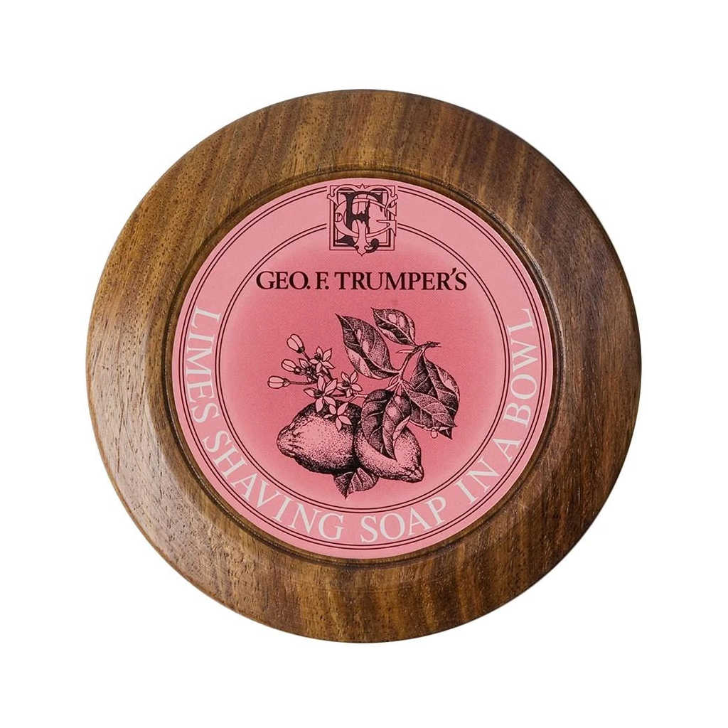 Geo. F. Trumper Extract of Limes Hard Shaving Soap 80g Wooden Bowl - FineShave