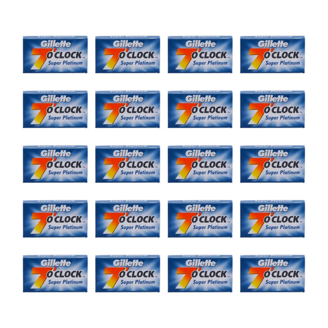 7 o'clock Super Platinum (Blue) DE Razor Blades - 20 packs of 5 blades (100) - 1.jpg