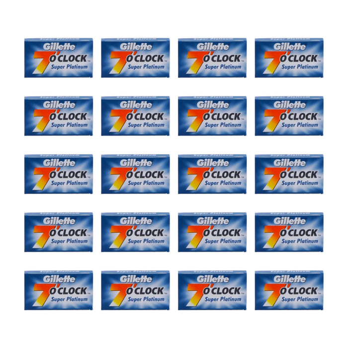 7 o'clock Super Platinum (Blue) DE Razor Blades - 20 packs of 5 blades (100) - 1.jpg