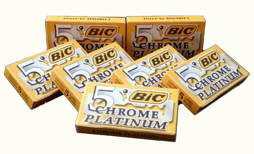 50x Bic Chrome Platinum DE Razor Blades