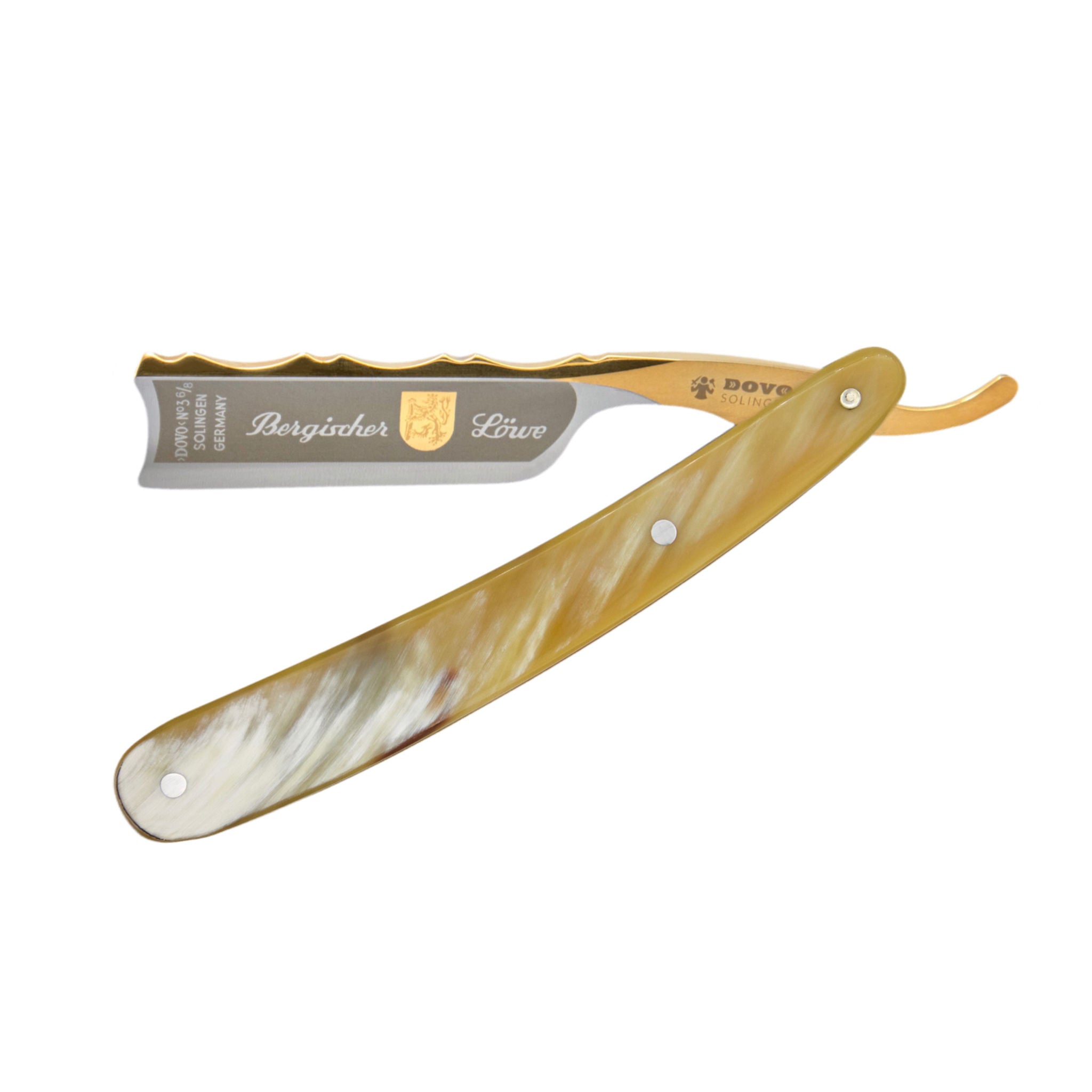 Dovo Bergischer Löwe african horn scales - 6-8 Straight Razor (3680) - 1.jpg