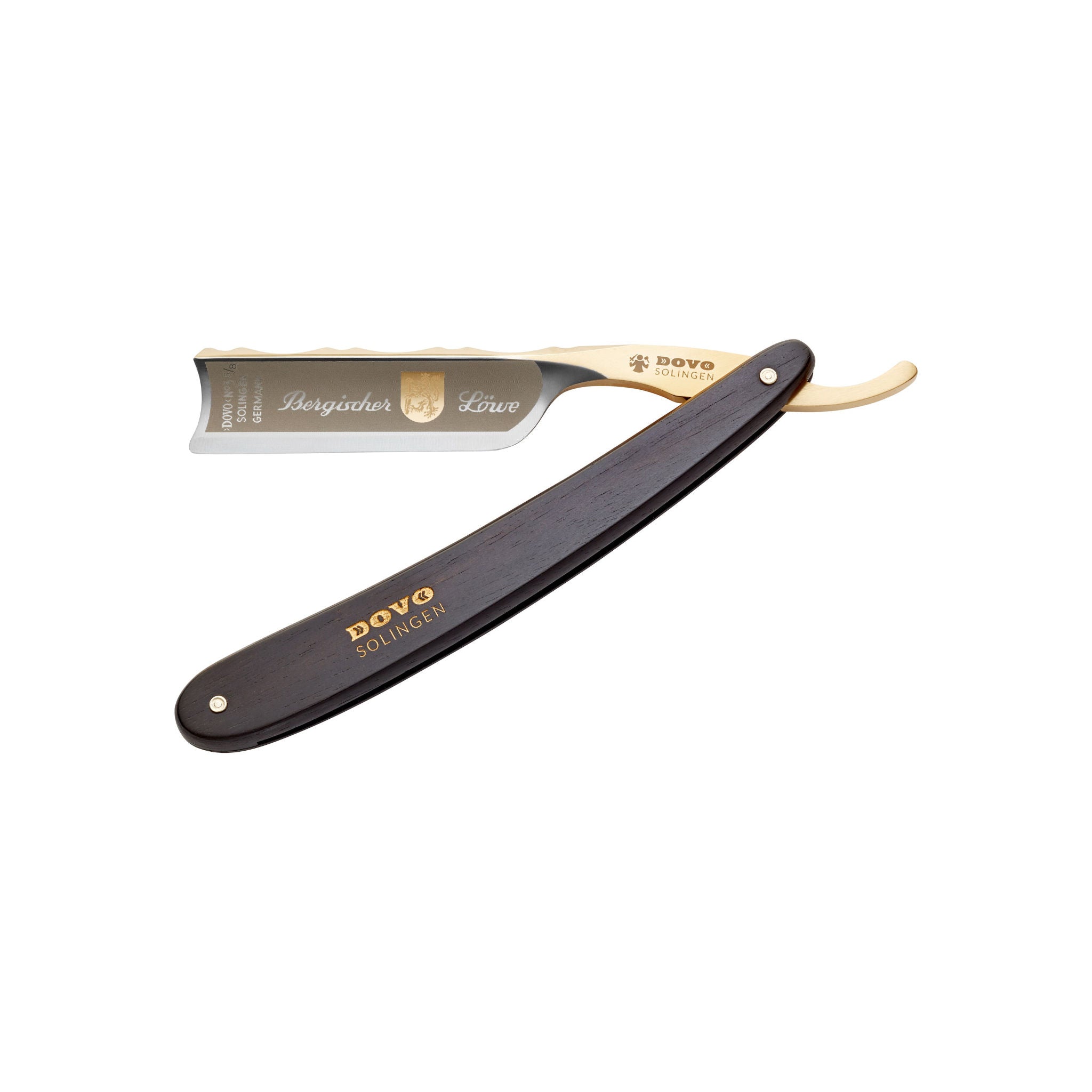 Dovo Bergischer Löwe black ebony scales - 6-8 Straight Razor (36830) - 1.jpg
