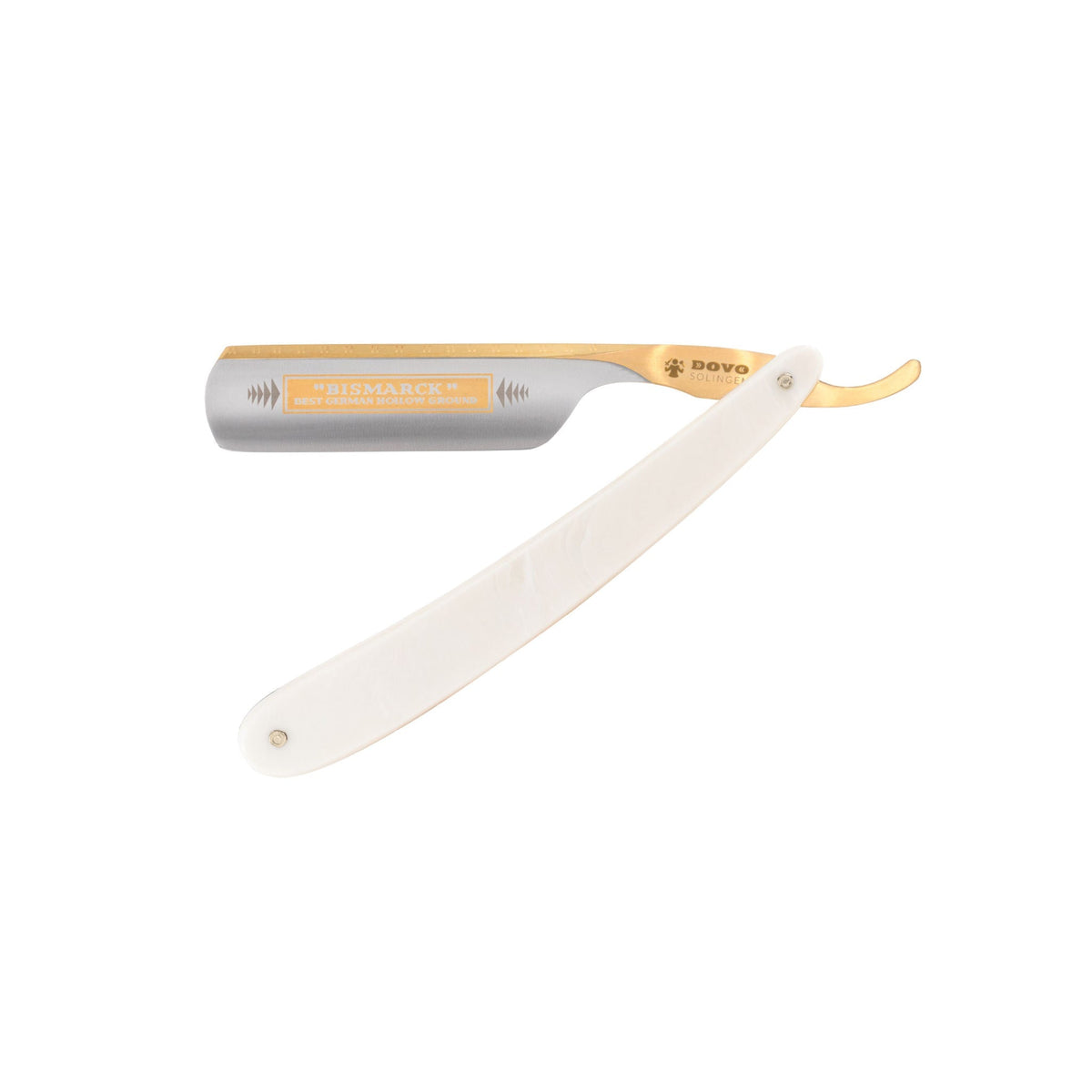 Dovo Bismarck Pearl white coloured scales - 6/8 Straight Razor (26820 ...