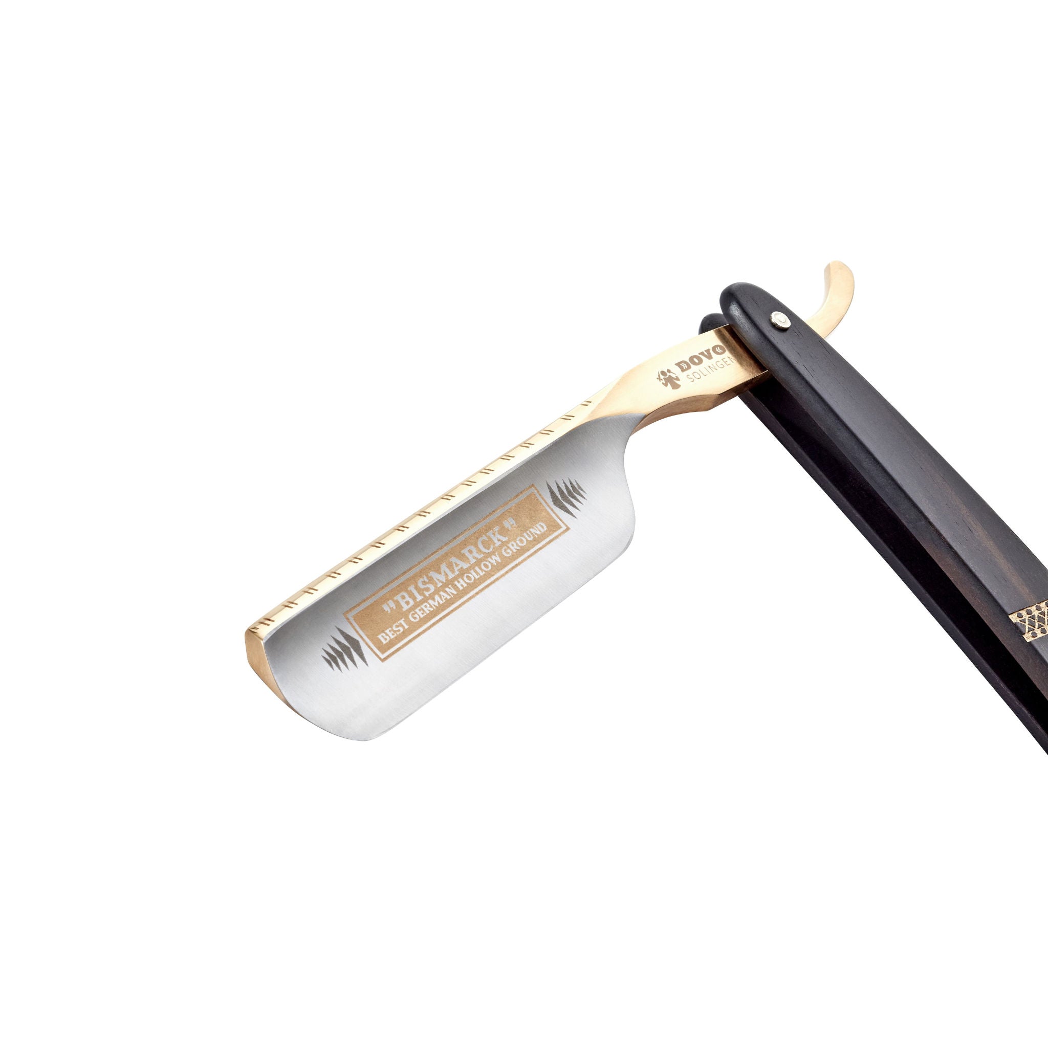Dovo Bismarck black ebony scales & gold-plated - 6-8 Straight Razor (26810) - 3.jpg