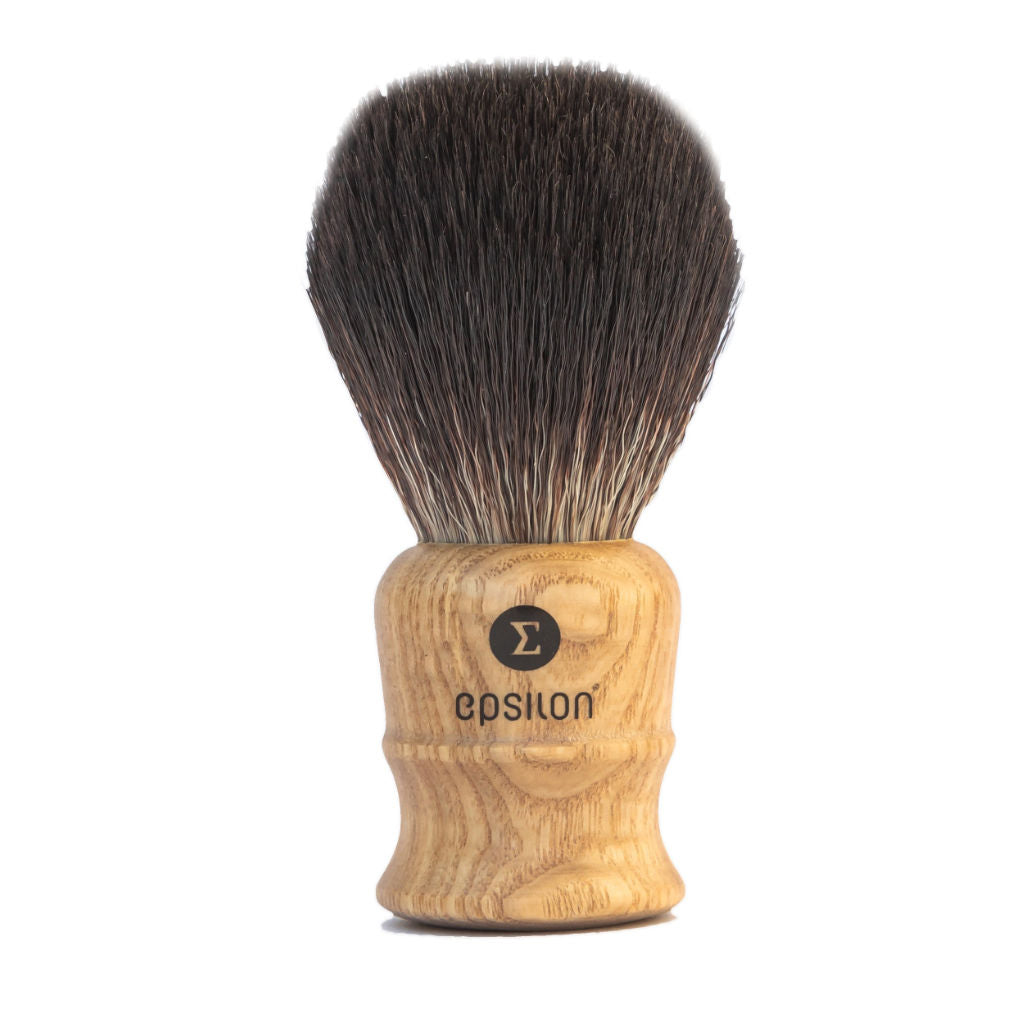 Epsilon Black Fibre Shaving Brush (26mm Knot : Wooden Handle) - 1.jpg