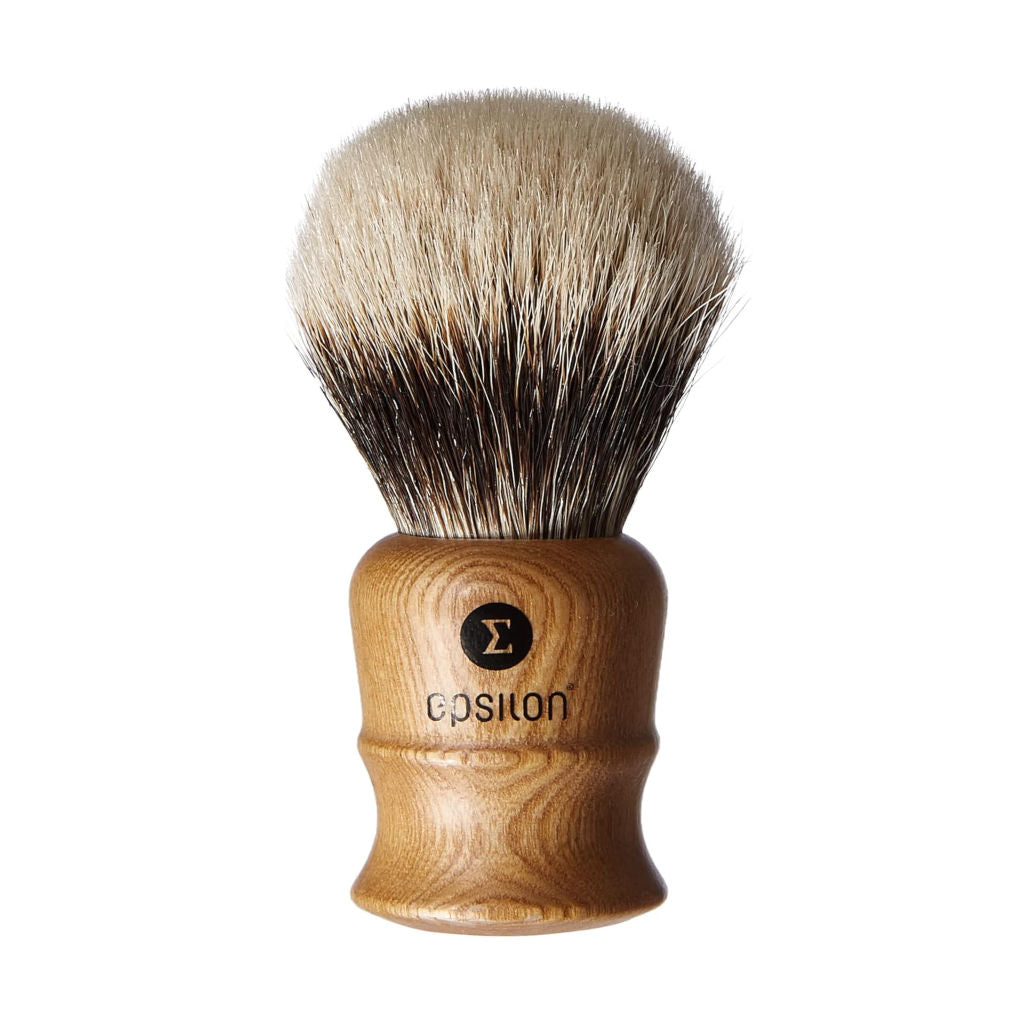 Epsilon Two Band Badger Shaving Brush (26mm Knot : Wooden Handle) - 1.jpg