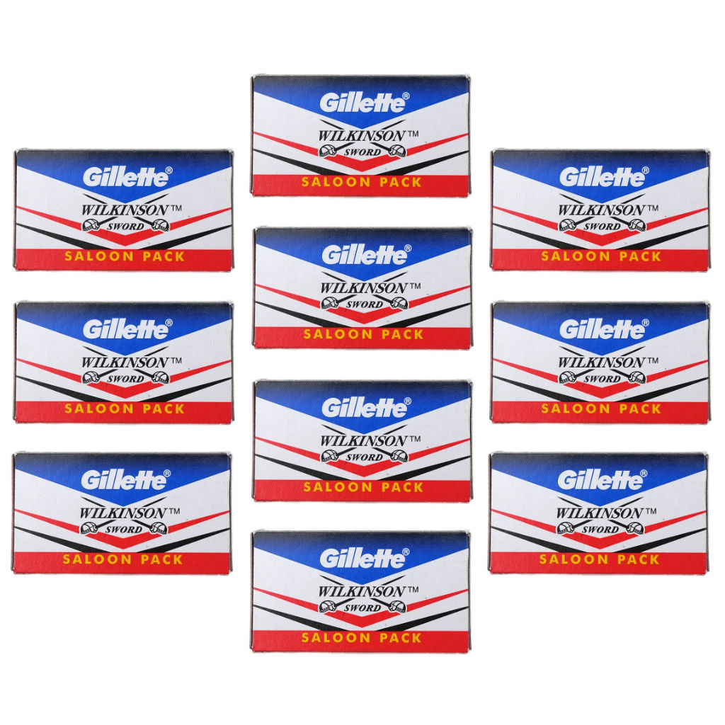 Gillette Wilkinson Sword Double Edge Razor Blades - 10 pack of 10 blades (100) new - 1.jpg