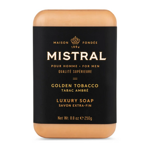 Mistral Golden Tobacco Men's Luxury Soap 250g