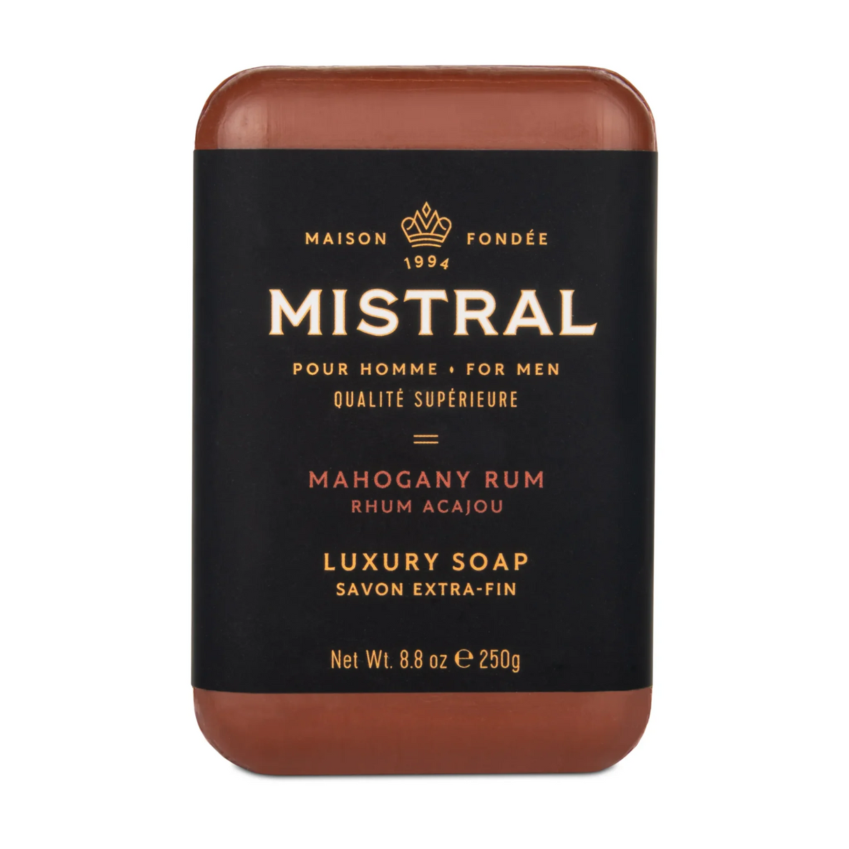 Mistral Mahogany Rum Men's Luxury Soap 250g