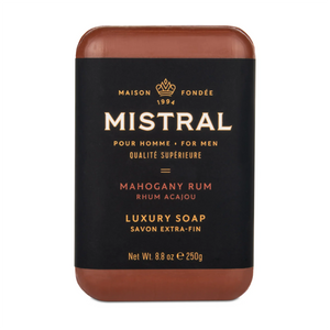 Mistral Mahogany Rum Men's Luxury Soap 250g