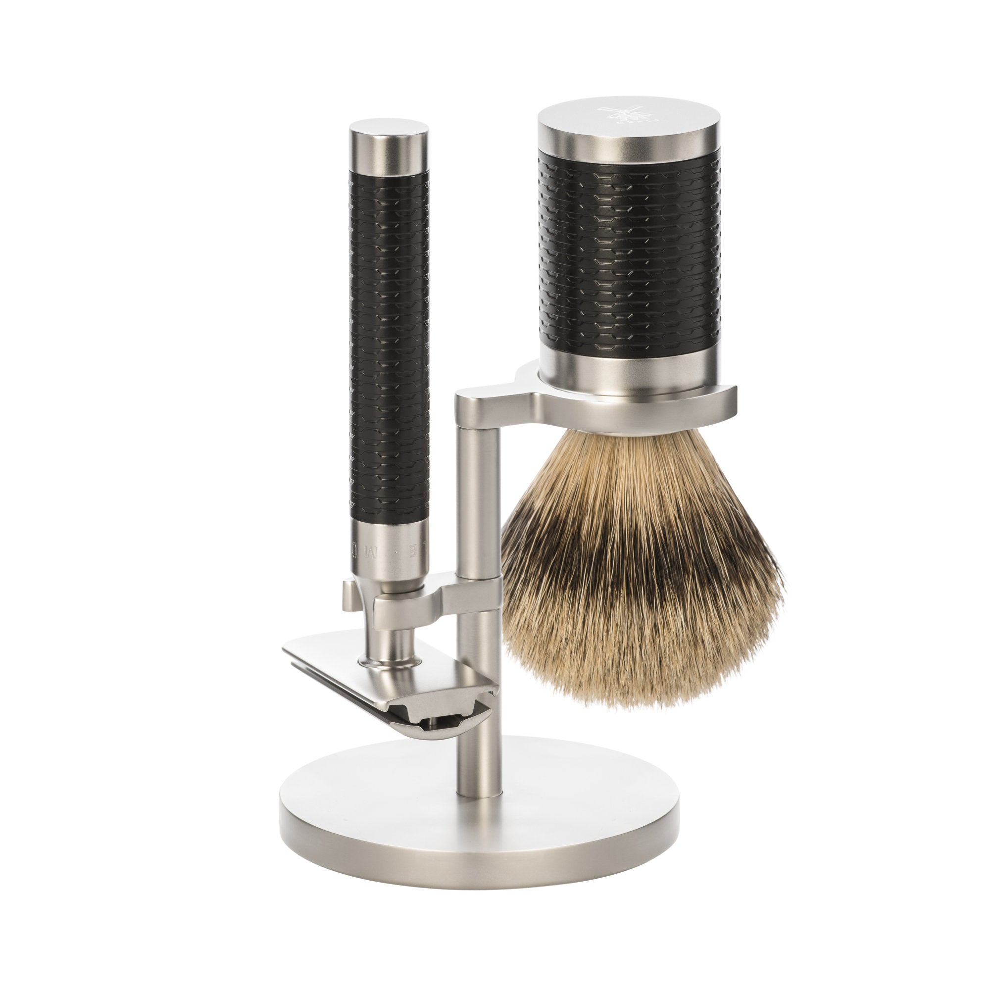 Mu_hle_ROCCA_Stainless_Steel_Shaving_set__Black_colour_coordinated_DE_Safety_Razor___Silvertip_Badger_Brush____1.jpg