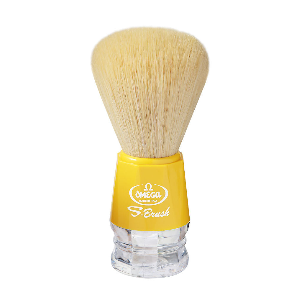Omega_Synthetic_Shaving_Brush_S10018__Fibre_bristle__Yellow_Handle_.jpg