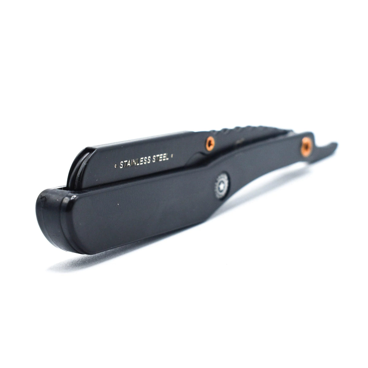 Parker Shavette Barber Razor SRBBA - Stainless Steel with black finish & Black Plastic Handle