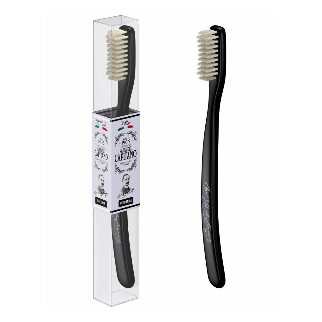 Pasta del Capitano 1905 Medium Nylon Toohbrush Black - 1.jpg