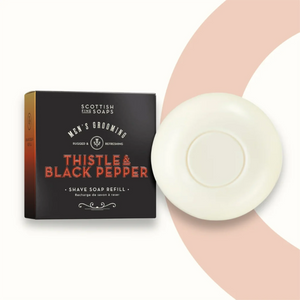 Scottish Fine Soaps Shave Soap Refill 100g (Thistle & Black Pepper)
