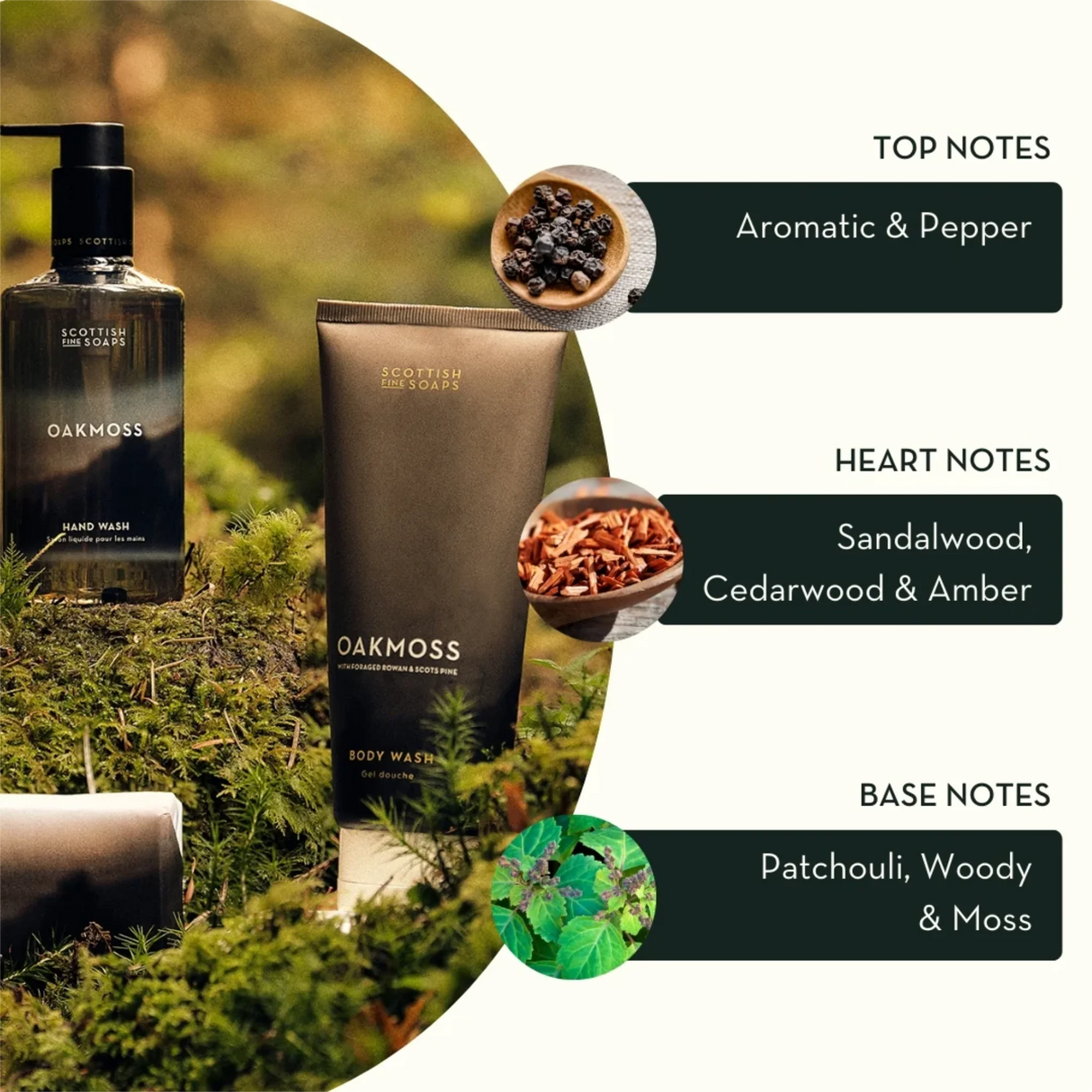 Scottish Fine Soaps Hand & Body Soap 220g (Oakmoss)