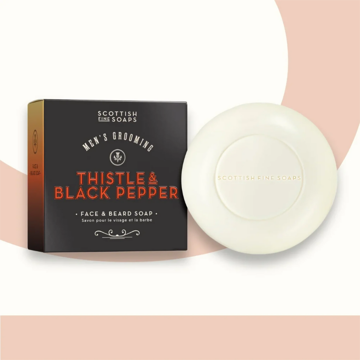 Scottish Fine Soaps (Thistle & Black Pepper) - Face & Beard Soap 100g