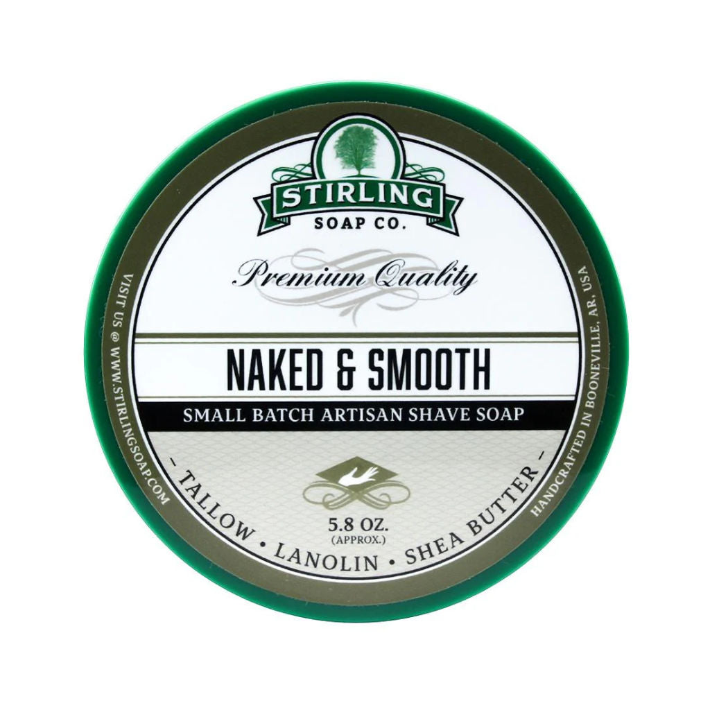 Stirling Soap Co (Naked & Smooth) Artisan Shaving Soap 170ml - 1.jpg