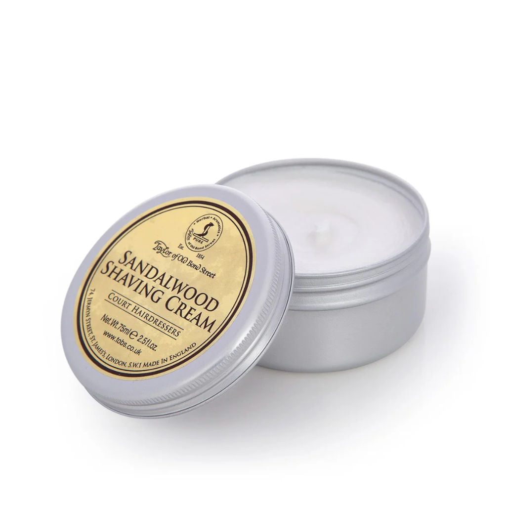 Taylor of Old Bond Street Sandalwood (Travel sized) Shaving cream Bowl 75ml - 2.jpg