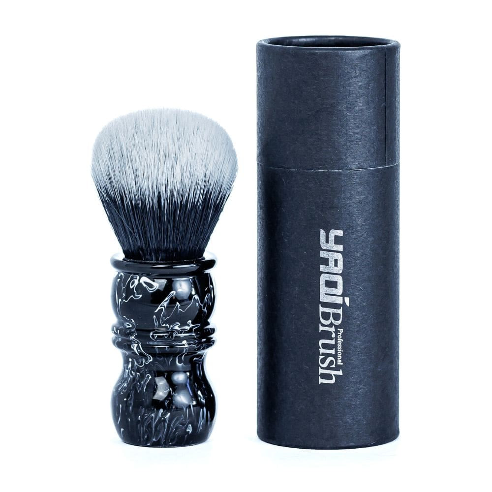 Yaqi Black Marble Synthetic Shaving Brush - 3.jpg