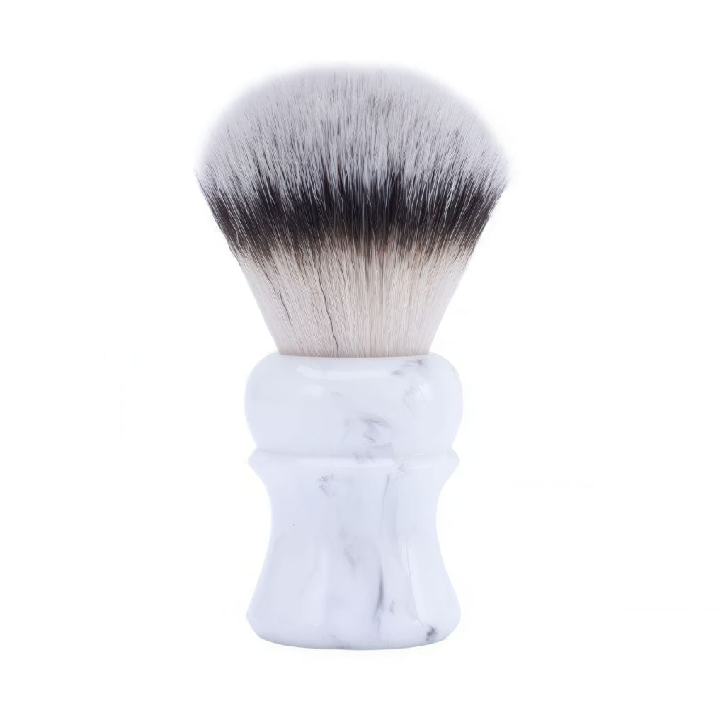 Yaqi White Marble Synthetic Shaving Brush - 1.jpg