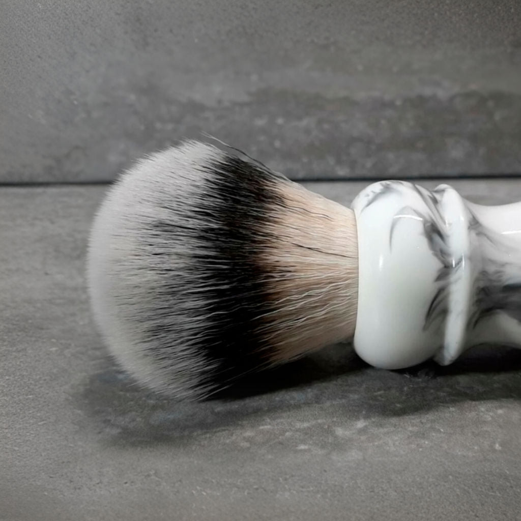 Yaqi White Marble Synthetic Shaving Brush - 3-Resize 1.jpg