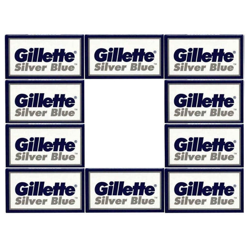 50x Gillette Silver Blue Razor Blades - FineShave