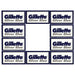 50x Gillette Silver Blue Razor Blades - FineShave