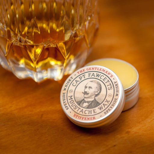 Captain Fawcett's Moustache Wax Stiffener Malt Whiskey 15ml - FineShave