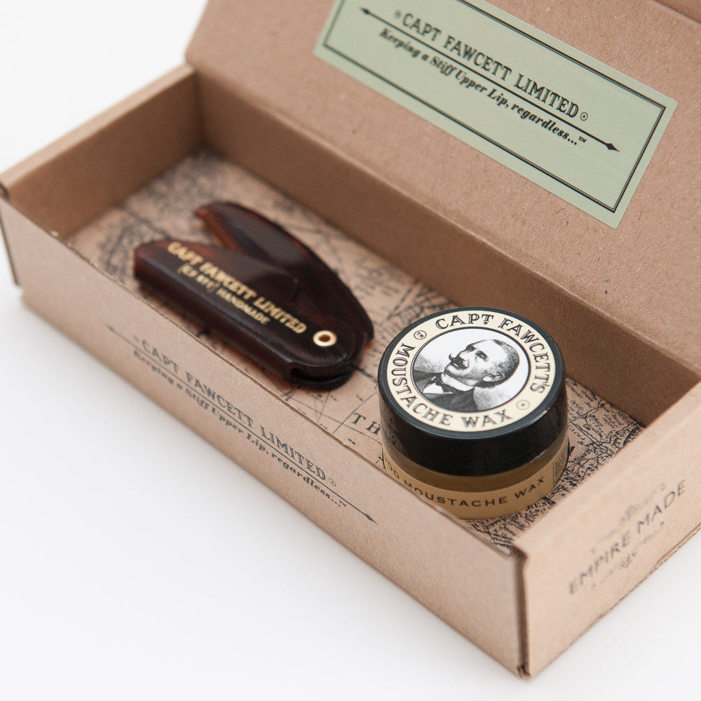 Captain Fawcett's Sandalwood Moustache Wax & Comb - FineShave