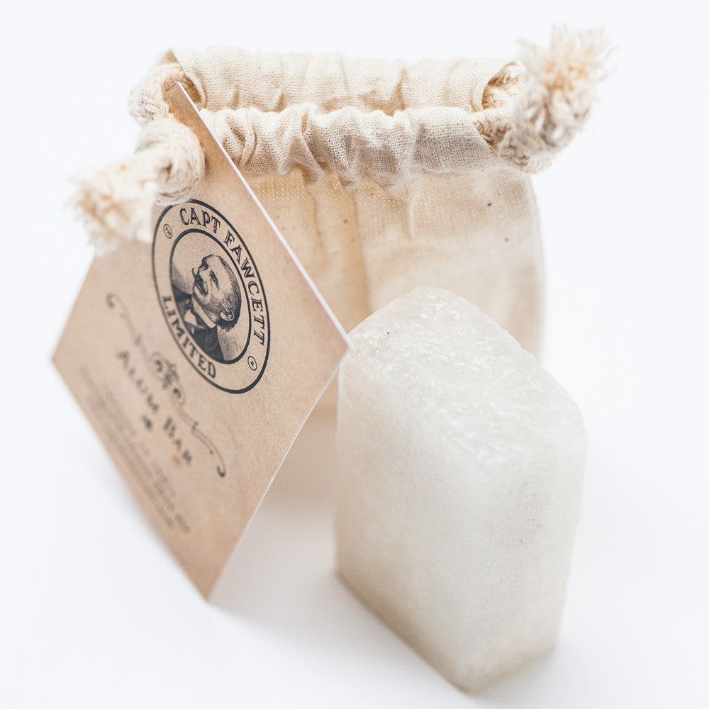 Captain Fawcett's Traditional Alum Bar in Pouch - FineShave