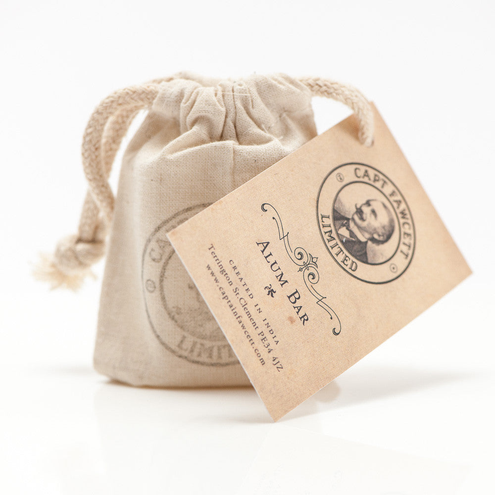 Captain Fawcett's Traditional Alum Bar in Pouch - FineShave
