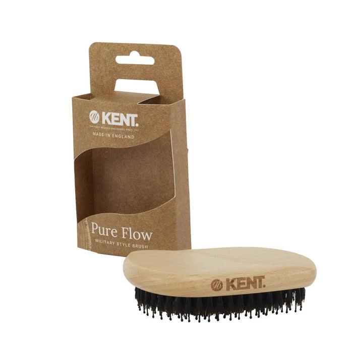 Kent 'Pure Flow' Bristle Nylon Mix Military Style Brush - 4.jpg