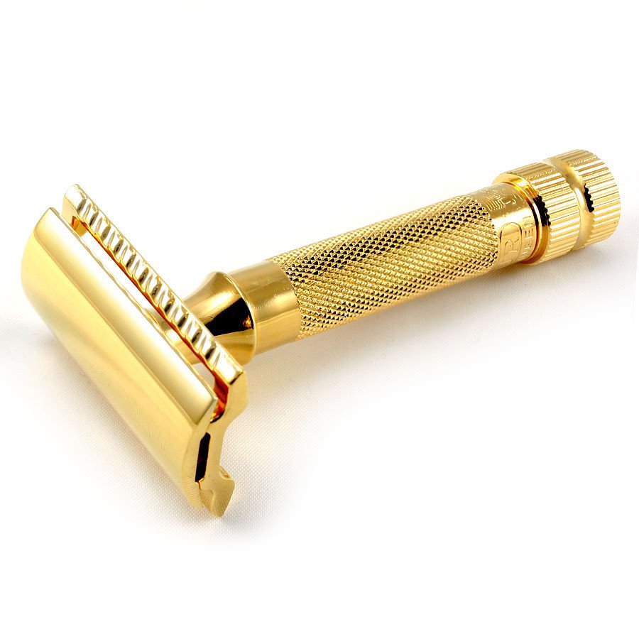 Merkur 34C Heavy Duty Safety Razor (Gold Plated) - FineShave