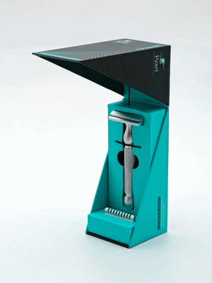 Pearl Hammer Safety Razor (including 2 base plates - Close & Open comb) - 7.gif