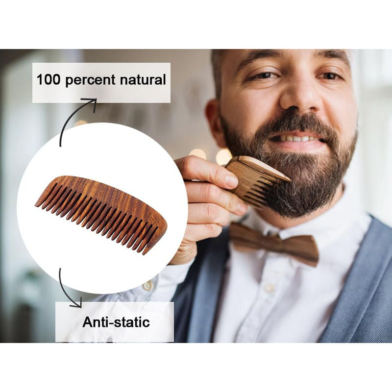 Pearl Natural Wood Hair & Beard Comb (SC-12W) - 3.jpg