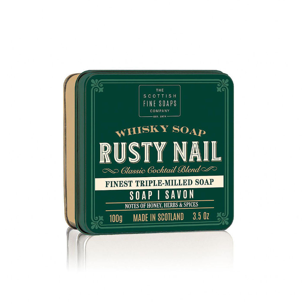 Scottish Fine Soaps - Whisky Cocktail (Rusty Nail) Soap in a Tin 100gr - FineShave
