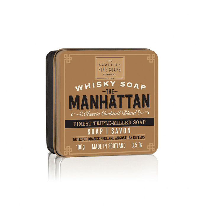 Scottish Fine Soaps - Whisky Cocktail (The Manhattan) Soap in a Tin 100gr - FineShave